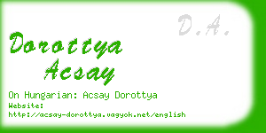 dorottya acsay business card